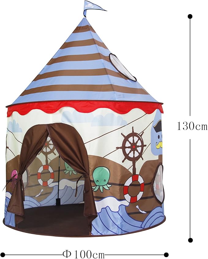 Play Tent for Kids Castle for Children Boys and Girls Viking Pattern Pop up Tent As