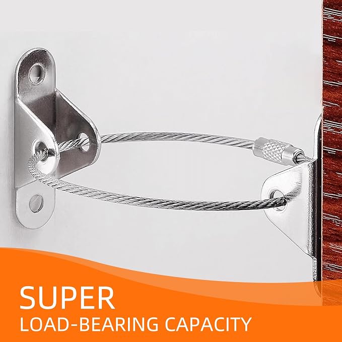 Kiddies Furniture Anchors Secure 400 Pound Furniture to Wall Prevent Falling, Cabinet lock baby proofing cabinets Anti Tip Earthquake Straps for Child Safety （10pack）