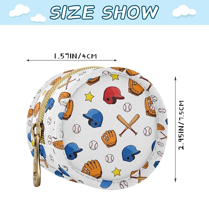 Baseball Stars Print Pacifier Holder Case for Diaper Bag Portable Travel Pacifier Storage Case with Clip Newborn Baby Pouch for Outdoor Purse Baby Boys Girls