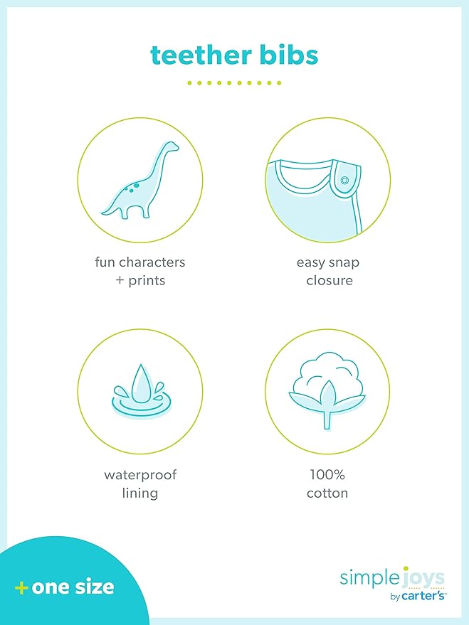Simple Joys by Carter's Baby Boys' 7-Pack Teething Bibs