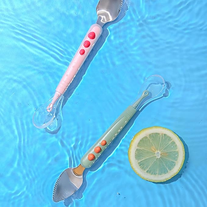 Lightweight Mud Silicone Puree Scrapping Spoons Scraping Practical Fruit Scraper Food Fruits 20.5cm/8-inch Length Gift Small Silicone Spoons for Eating