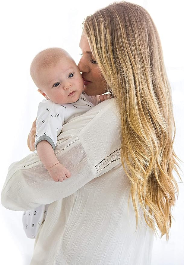 SwaddleDesigns Transitional Swaddle Sack, Arms Up Half-Length Sleeve Mitten Cuff, Most Gradual Transition Swaddle for Newborn