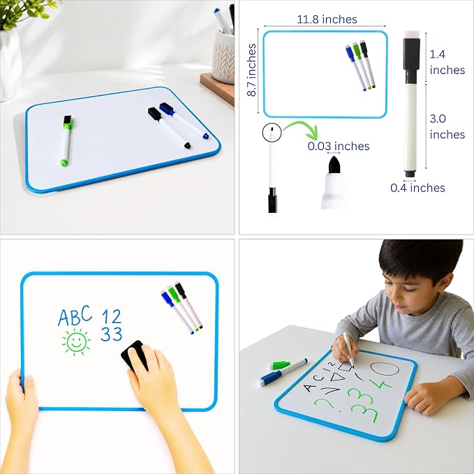5-in-1 Wooden Puzzles for Toddlers 3-5 | Montessori Alphabet Number Shape Learning Toys | Magnetic Whiteboard, Flashcards & Markers | Preschool Educational Activity Kit | VYN & VYN (Multicolor)