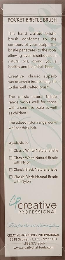 Creative Hair Tools Classic Baby/Toddler Gentle Boar Bristle Hair Brush, Pink