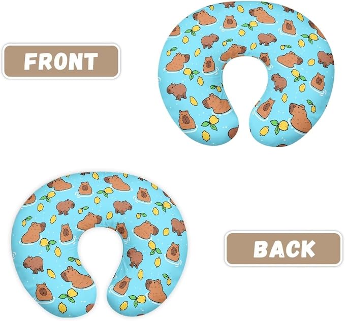 ZOUTAIRONG Nursing Pillow Cover for Baby Boys, Cute Capybara, Breastfeeding Pillow Slipcover with Hidden Zipper Nursing Pillow Case for Newborn Girls Horse Breast Feeding Pillowcases Stain Resistant