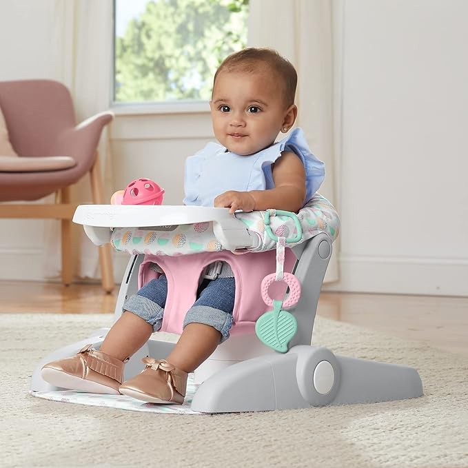 Summer Infant Learn-to-Sit Stages 3-Position Floor Seat, Sweet-and-Sour Pink ??Sit Baby Up to See The World ??Activity Seat is Adjustable ??Includes Toys and Tray