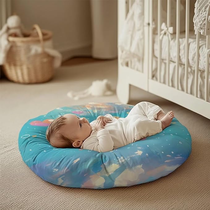 Sea Turtle Nursing Pillow Cover Breastfeeding Pillow Slipcover for Baby Boys & Girls Nursing Pillow Case for Newborn Soft Fabric Fits Snug On Infant Pillow Not Included