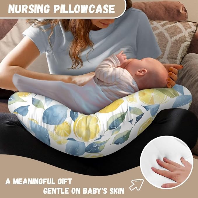 Nursing Pillow Cover Stretchy and Soft Nursing Cover for Breastfeeding Pillows Pillow Slipcover for Baby Girls Boys Newborn Mandarin Orange