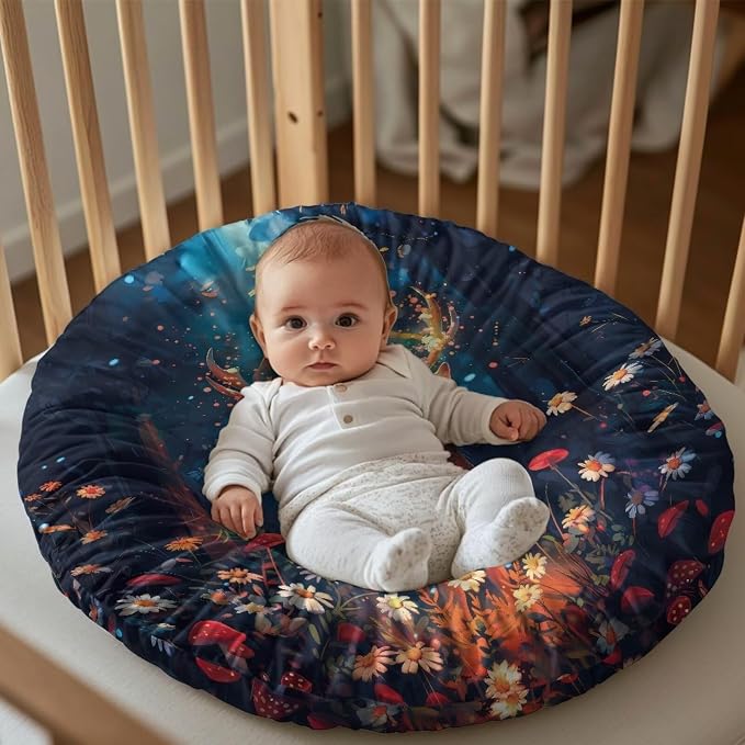 Deer Nursing Pillow Cover Girls Breastfeeding Pillow Cover for Baby, Snug Fits Newborn Nursing Pillow Case Super Soft Breathable Breastfeeding Pillow Slipcover