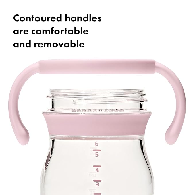 OXO Tot Transitions Soft Spout Sippy Cup with Removable Handles - 6 oz. - Blossom