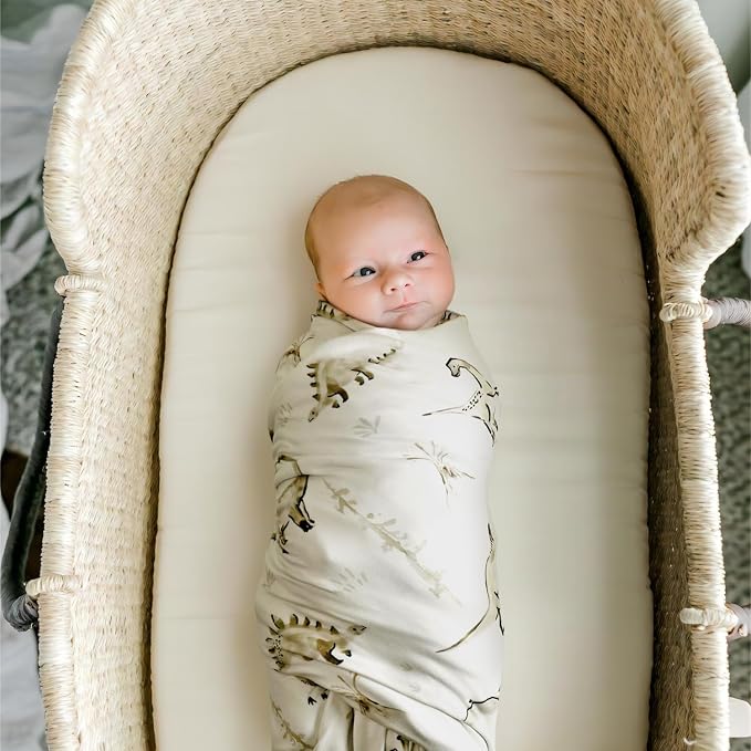 GRSSDER Baby Blankets Super Soft Stretchy Jersey Knit Swaddle Blanket for Baby Girls and Boys, Double Layer Reversible Receiving Blankets 34 x 44, Extra Large for Swaddling