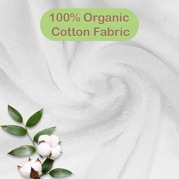 Mother's Choice 100% Organic Cotton Hooded Baby Towels - Large Size, Ultra-Soft & Absorbent Baby Towels with Hood for Newborns, Infants, Toddlers, Boys & Girls with Animal Hood (Unicorn)