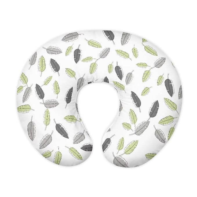 Nursing Pillow Cover Slipcover Watercolor Feathers Print Nursery Bottle Pillowcase Breastfeeding Pillow Cover C Shaped Pregnancy Newborn Infant Feeding Cushion Cover
