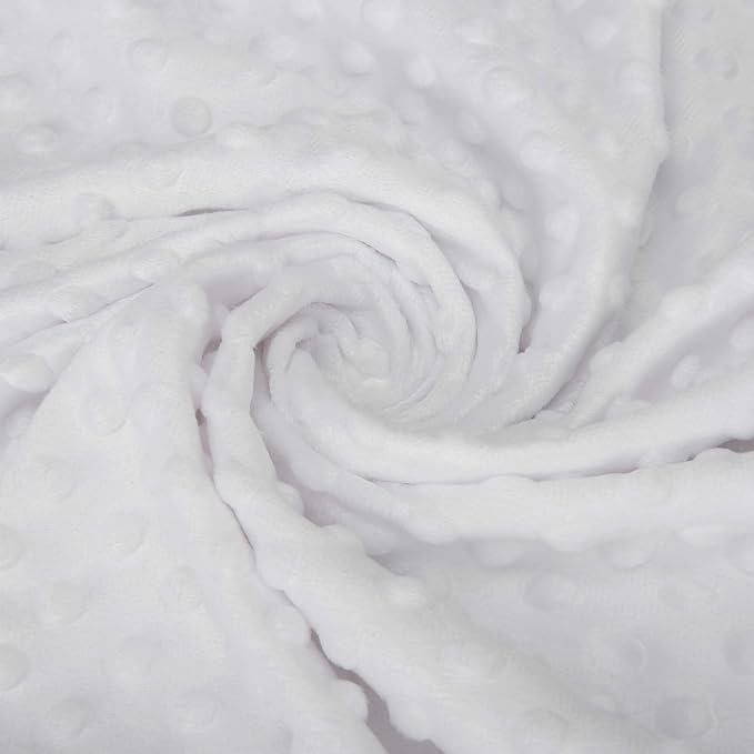 Pro Goleem Baby Soft Minky Dot Blanket with Silky Satin Backing Baby Gifts for Boys and Girls (White, 30’’ x 40’’)