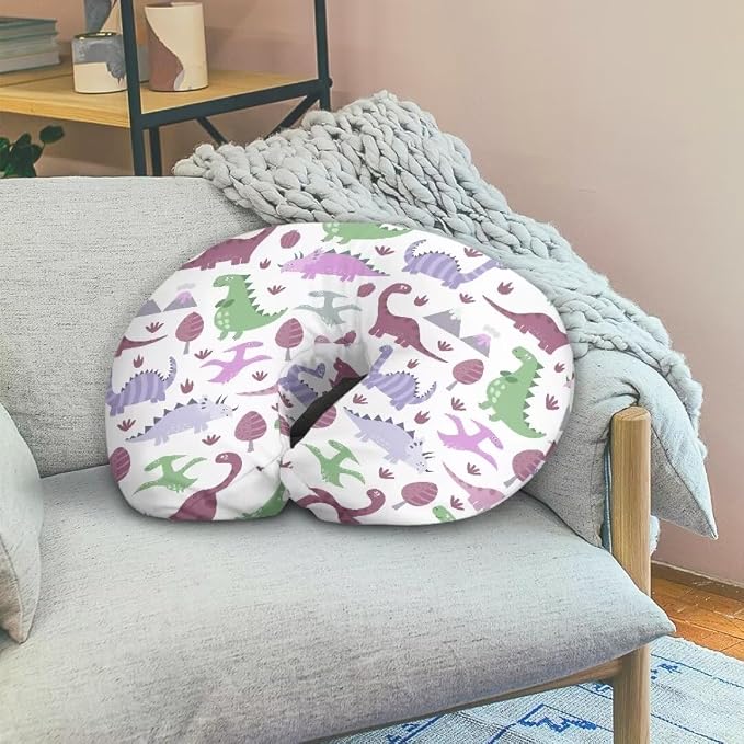 Cute Dinosaurs Nursing Pillow Covers for Breastfeeding and Bottle,Machine Washable and Wipeable,Cover Only