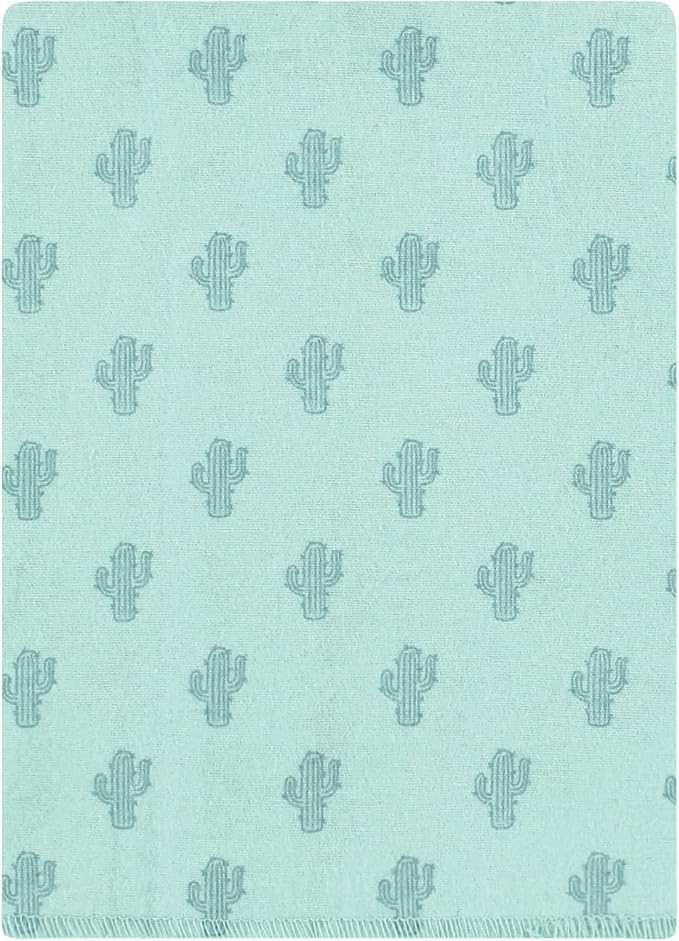Hudson Baby Unisex Baby Cotton Flannel Burp Cloths Bundle, Desert Cactus, One Size