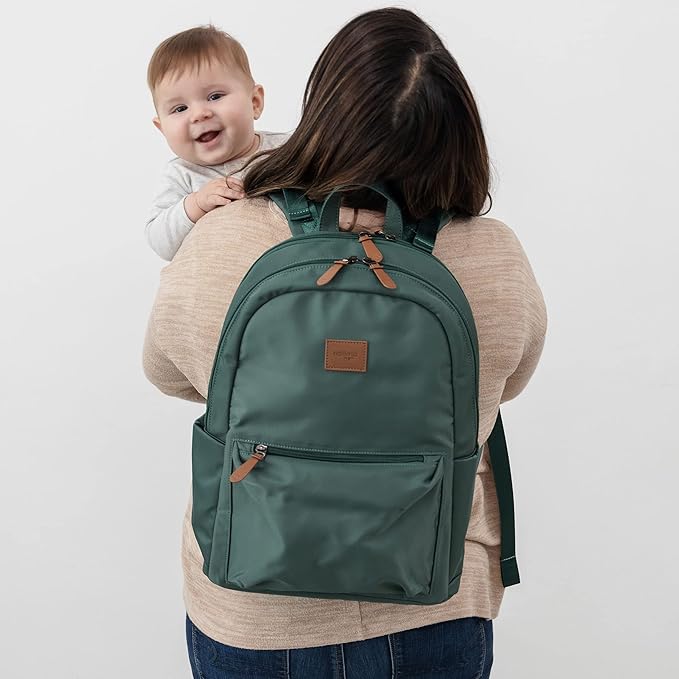 Natemia Diaper Backpack - Water-Resistant Baby Diaper Bag with Pockets, Stroller Straps, and Portable Changing Pad Included