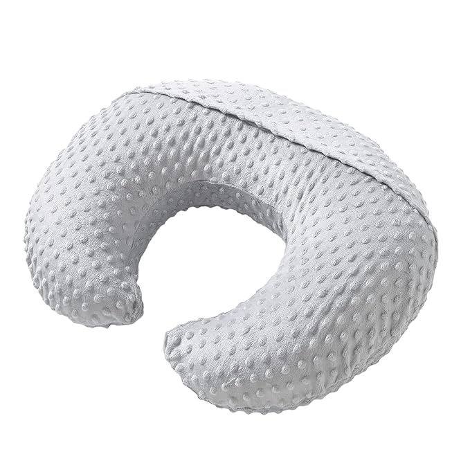 Nursing Pillow and Positioner for Breastfeeding, Ultra Soft Baby Breastfeeding Pillows for More Support for Mom and Baby, with Premium Removable Cover (Glacier Gray)