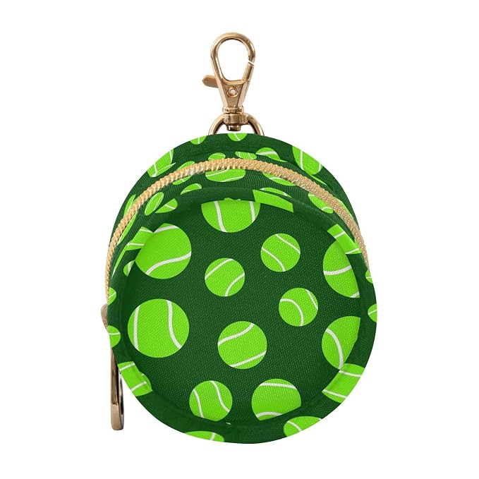 Green Tennis Ball Print Pacifier Holder Case for Diaper Bag Portable Travel Pacifier Storage Case with Clip Newborn Baby Pouch for Baby Boys Girls Outdoor Purse