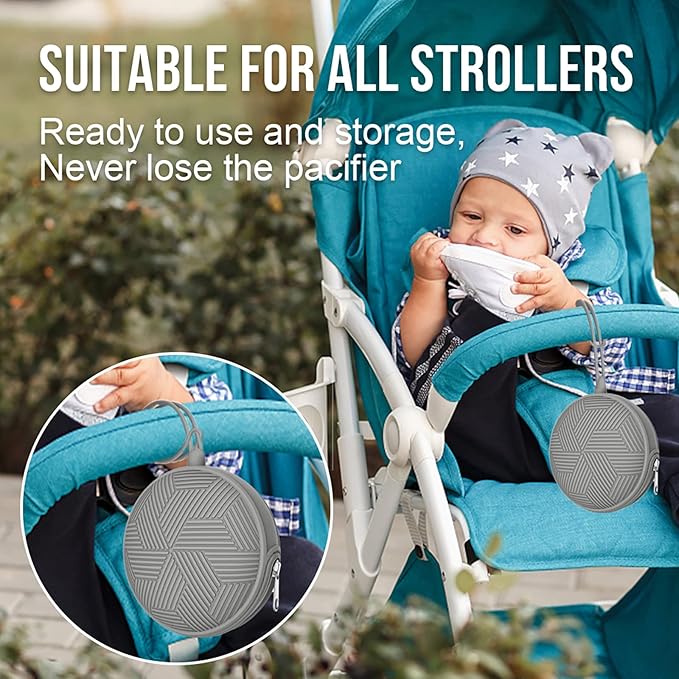 Smlpuame Pacifier Holder Case,BPA Free Portable Pacifier Storage Container,Silicone Baby Pacifier Cover Pouch for Diaper Bag Stroller,Travel Outdoor Activities,Easy to Clean(Green)