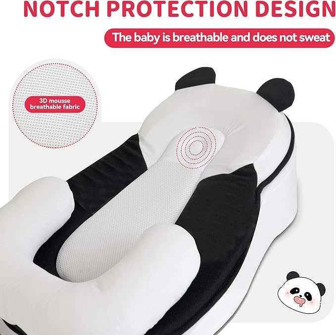 Rootling Baby Feeding Pillow, Anti Overflow Feeding Pillow for Reducing Spit-Up, Safety Nursing Pillow, Baby Lounger Reflux Wedge Breastfeeding, Removable top and Bottom