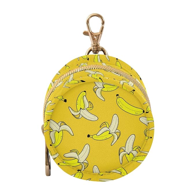 Cartoon Banana Yellow Print Pacifier Holder Case with Clip Paci Holder Pacifier Storage Case Container Portable for Diaper Bag Newborn Girl Boy Essentials