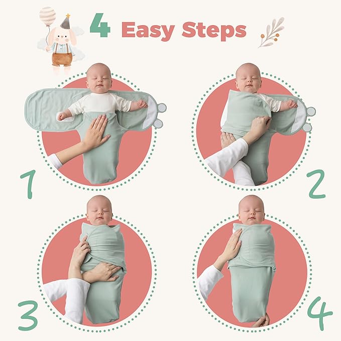 Organic Cotton Baby Swaddle Blankets-3 Pack Ultra-Soft, Breathable & Temperature- Regulating Newborn Receivin Blankets-Gentle on Delicate Skin, Cozy Sleep Aid, Set