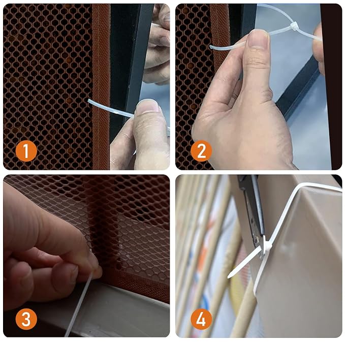 Banister Guard 6.6ft x 2.6ft Child Safety Net Balcony Stair Railing Proof Mesh for Kids, Toys, Pets, Brown