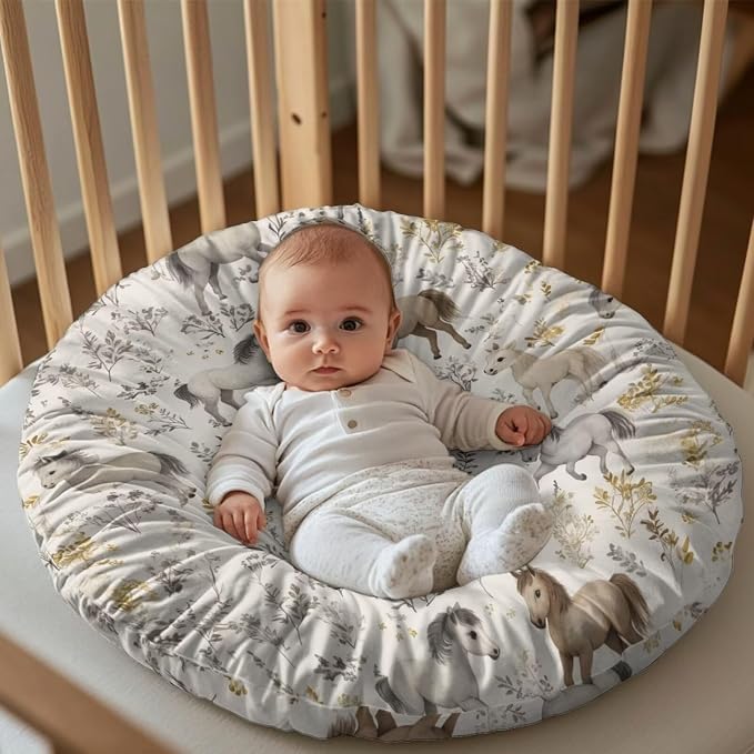 Romantic Horse Pillow Covers for Breastfeeding Pillow Soft and Stretchy Breastfeeding Pillow Covers for Breastfeeding Mom,Cozy Nursing Slipcover for Boys and Girls Pillowcase