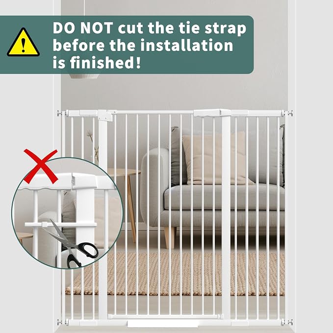 AiWMGL 40.55" Tall, 61.61-69.48 Inch Wide, 1.37" Ultra Narrow Spacing Dog Pet Baby Gate Indoor for Doorway Hallway, Pressure Mounted 62 63 64 65 66 67 68 69 Inches Wide