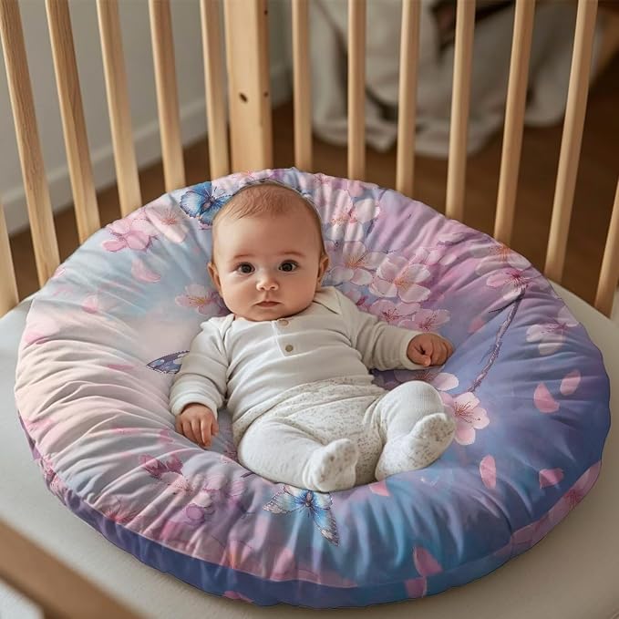 Cherry Blossom Butterfly Breastfeeding Pillow Cover Nursing Pillow Cover Pillow Slipcover Detachable Nursing Pillow Protective Cas Baby Feeding Supplies Soft and Cozy Cover
