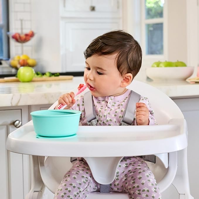 Munchkin® Gentle Dip??Baby Spoons for Self Feeding and Baby Led Weaning, 3 Pack, Pink/Purple