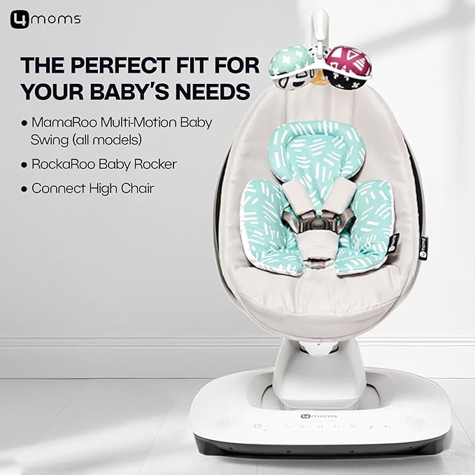 4moms RockaRoo and MamaRoo Infant Insert, Machine Washable, Cool Mesh Fabric, Reversible Design, Mint