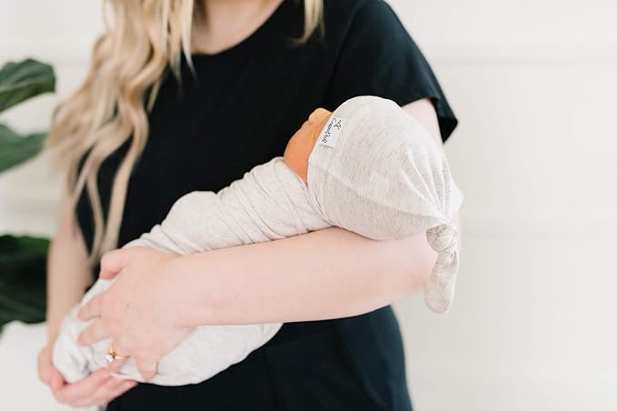 Copper Pearl Swaddle Blankets for Newborns | Soft Stretchy Receiving Blankets for Boys and Girls | Large 46 x 46 Inch Baby Blankets | Lightweight and Breathable Swaddles | Oat