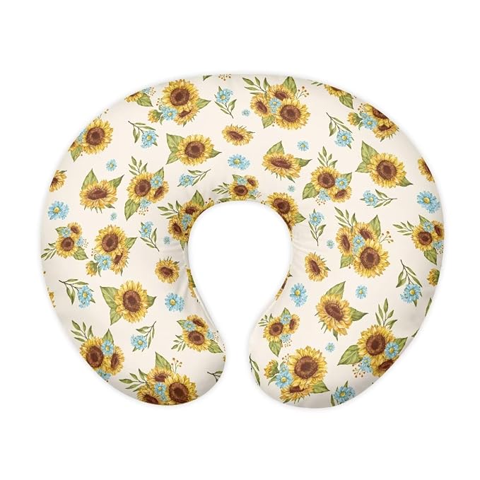 Sunflower Nursing Pillow Cover Standard Size Breastfeeding Pillowcase Breast Feeding Cover for Mom Pillow Protectors Dust Cover