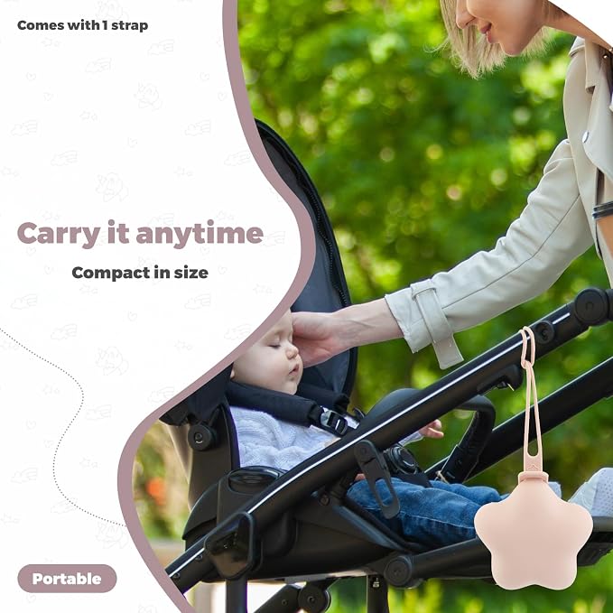 3PCS Pacifier Holder Case, Portable Silicone Pacifier Storage Pacifier Container, Baby Pacifier Silicone Holder Pouch for Newborn, Safe and Soft Material Silicone Pacifier Cover Pacifier Bags