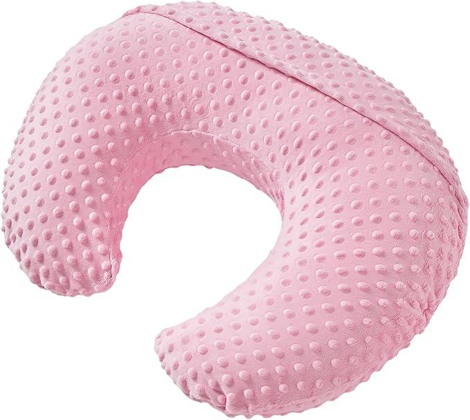 Pillowcase for Nursing Pillow and Positioner for Breastfeeding and Bottle Feeding, Propping Baby, Tummy Time, Baby Sitting Support, Awake-Time Support, Pillow Cover Only (Candy Pink)