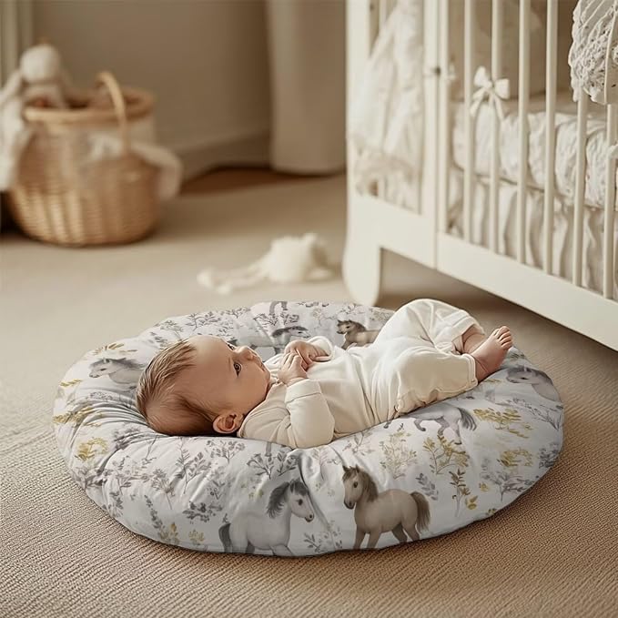 Romantic Horse Pillow Covers for Breastfeeding Pillow Soft and Stretchy Breastfeeding Pillow Covers for Breastfeeding Mom,Cozy Nursing Slipcover for Boys and Girls Pillowcase