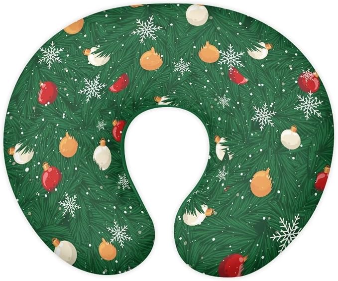 Christmas Tree Lantern Nursing Pillow Detachable Newborn Original Breastfeeding Slipcover Case and Positioner Washable Head Support Protector Cushion Essential with Hidden Zipper Easy Care