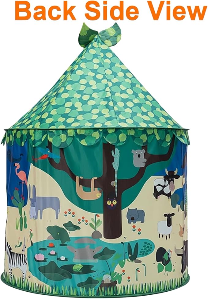 Kids Pop up Play Tent, Indoor Outdoor Toys Tent, Foldable Playhouse Tent for Boys Girls Baby Toddlers, Play Tent Boys Birthday Christmas Gift, Forestgreen