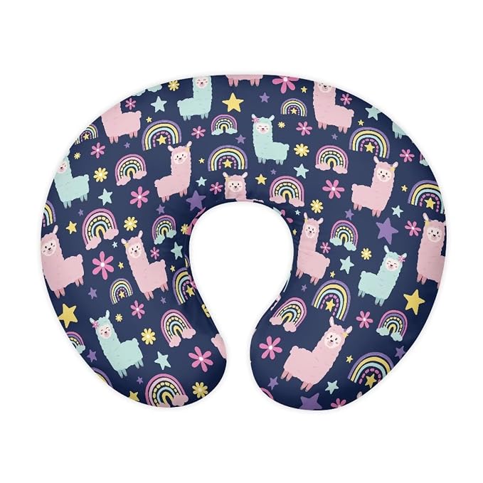 Rainbow Alpaca Nursing Pillow Cover, Ultra Soft Comfortable Breastfeeding Pillow Slipcover Fits for Nursing Pillow for Baby Boys and Girls