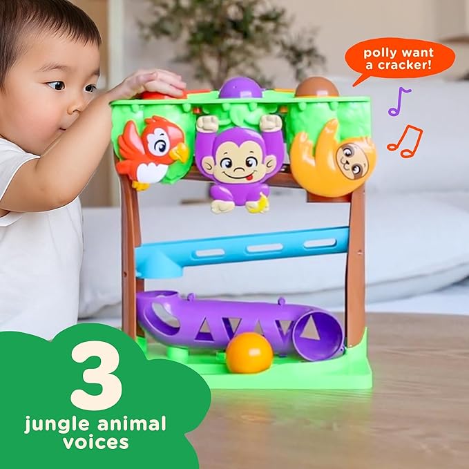 Move2Play, 30+ Jungle-Jammin??Songs & Phrases | 30+ Fin-Tastic Songs & Phrases | Baby & Toddler Musical Toy | First Birthday Present for 1+ Year Old | Ages 6-24 Months | Boy & Girl