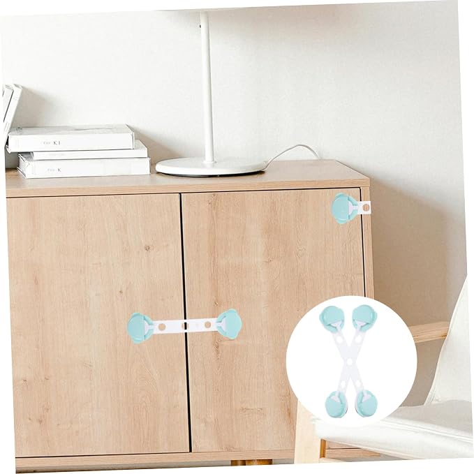 Abaodam 3pcs Safety Cabinet Locks Childproof Drawer Locks for Dresser Freezer and Cupboard Adorable Durable Soft Easy to Use Green