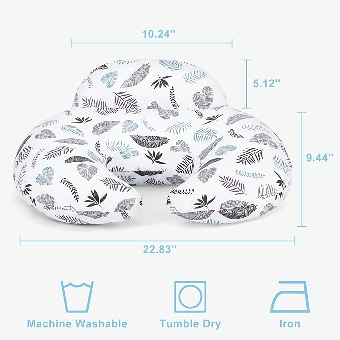 AMASKY Breastfeeding Pillows for More Support for Mom and Baby, with Removable Cotton Cover, Machine Washable, Pallet of Product(Milky White)