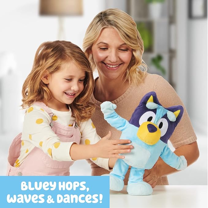 Bluey Dance and Play 14" Animated Plush with Phrases and Songs