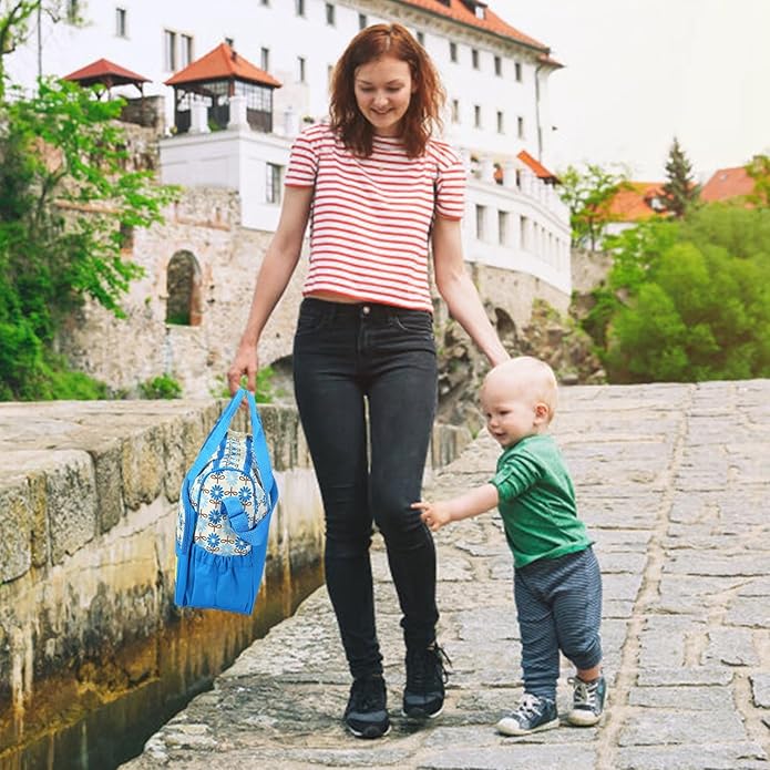5-Pack Mummy Diaper Shoulder Bag Set w/Changing Pad ??Large Water-Resistant Nappy Bag with Insulated Pockets