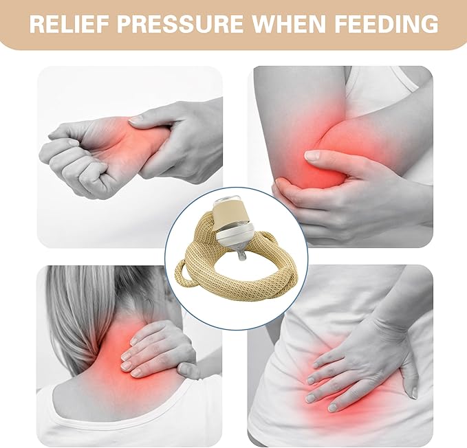 kornsurte Baby Feeding Pillow, Ergonomic Feeding Aid for Bottle Feeding (Beige)