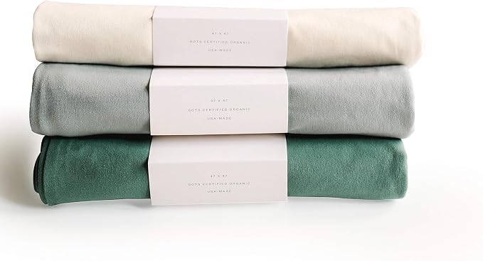 snuggle me Swaddle | Organic Cotton Swaddle Blanket, Soft Stretch, 47 x 47 inches (Slate)