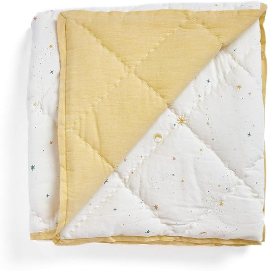 PEHR Chambray Blanket | Heirloom-Quality Reversible Baby Blanket | 100% Cotton Exterior with Soft Polyfill | Hand-Finished Details | 36" x 36" / 91.5 x 91.5 cm | Celestial