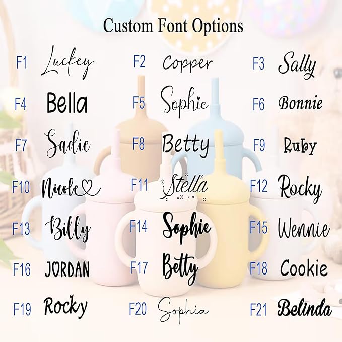 Personalized Silicone Straw Cup Baby Three Stage Training Cup Suitable for Infants Toddlers and Children Baptism Gift Easter Gift